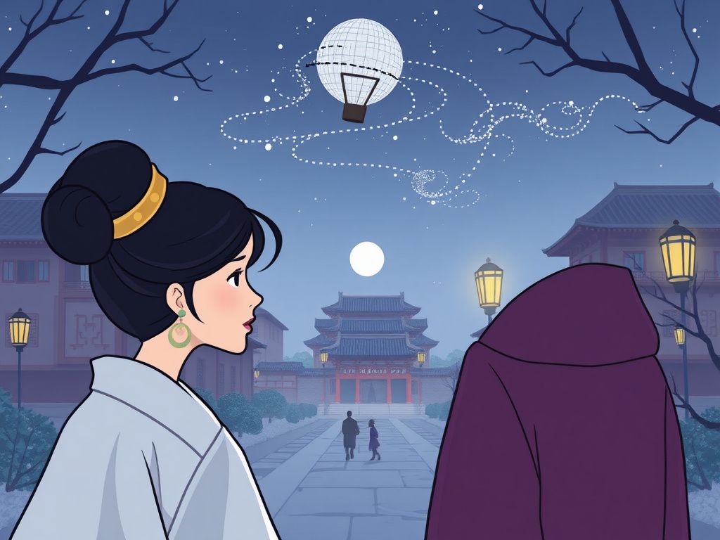 Korean webtoon cover with a royal palace mystery